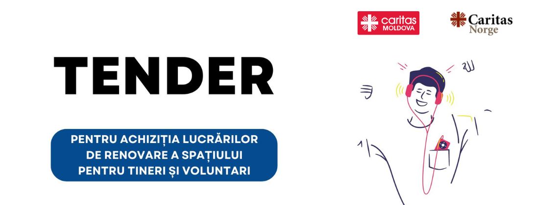 Tender pentru achiziția lucrărilor de renovare a spațiului pentru tineri și voluntari